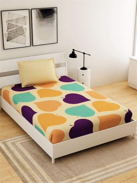 Salona Bichona Orange & Turquoise Blue Floral 144 TC Single Bedsheet with 1 Pillow Covers
Salona Bichona Orange & Turquoise Blue Floral 144 TC Single Bedsheet with 1 Pillow Covers