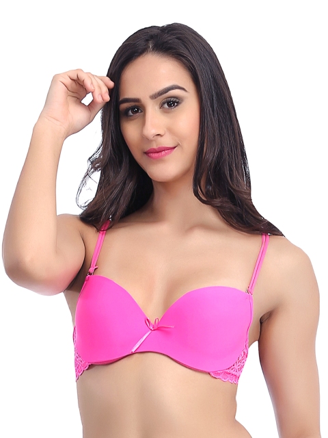 Clovia Pink Push-Up Bra BR0608P14