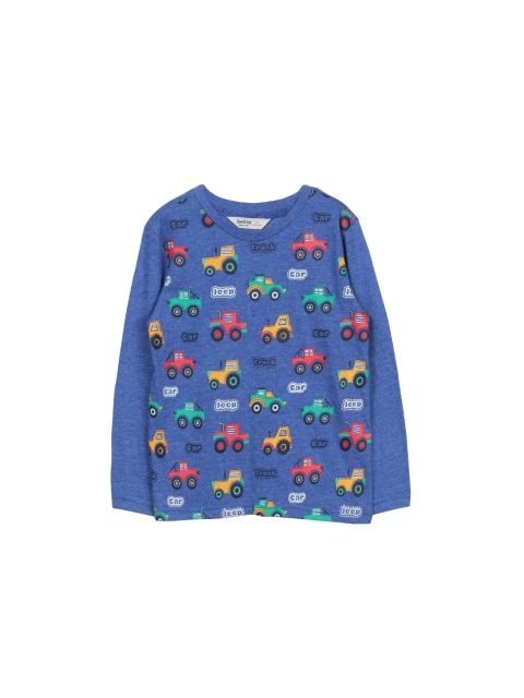 Beebay Boys Blue Printed Round Neck T-shirt