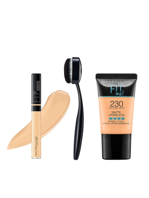 Maybelline Set of Fit Me Concealer 25, natural Buff Matte Foundation & Foundation Brush, Black
Maybelline Set of Fit Me Concealer 25, natural Buff Matte Foundation & Foundation Brush, Black