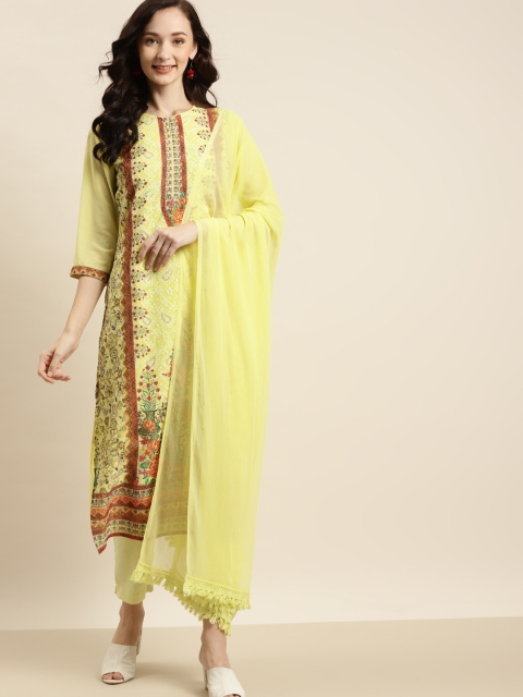 Juniper Women Yellow Ethnic Motifs Printed Regular Kurta with Trousers & With Dupatta
Juniper Women Yellow Ethnic Motifs Printed Regular Kurta with Trousers & With Dupatta
