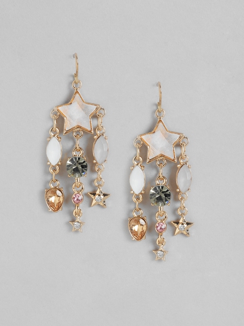 DressBerry Off White Gold-Plated Stone-Studded Star Shaped Chandelier Drop Earrings
DressBerry Off White Gold-Plated Stone-Studded Star Shaped Chandelier Drop Earrings