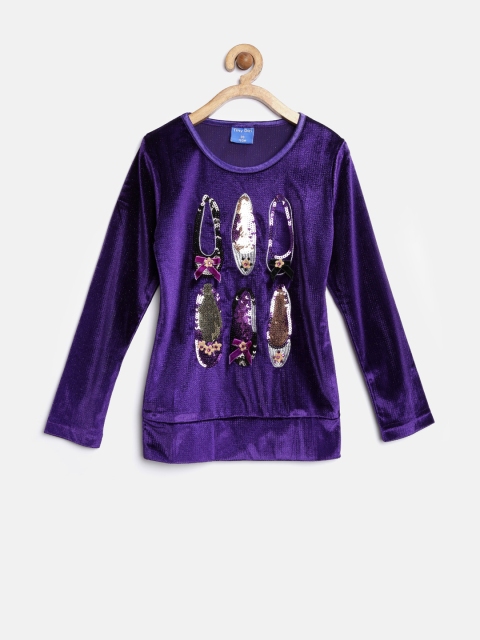 Tiny Girl Purple Sequinned Top