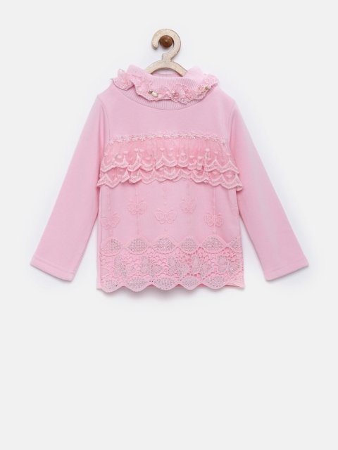 Tiny Girl Pink Embellished Top