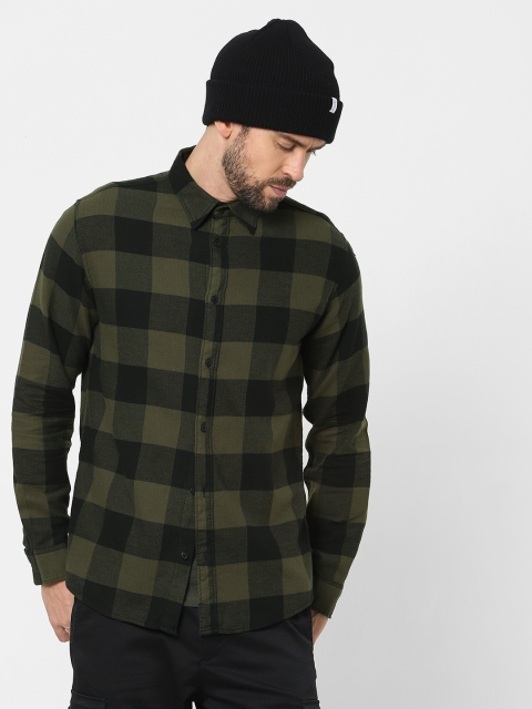 SELECTED Men Olive Green Slim Fit Buffalo Checked Opaque Organic Cotton Casual Shirt
SELECTED Men Olive Green Slim Fit Buffalo Checked Opaque Organic Cotton Casual Shirt