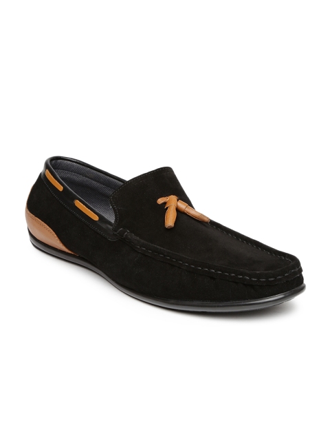 San Frissco Men Black Suede Loafers