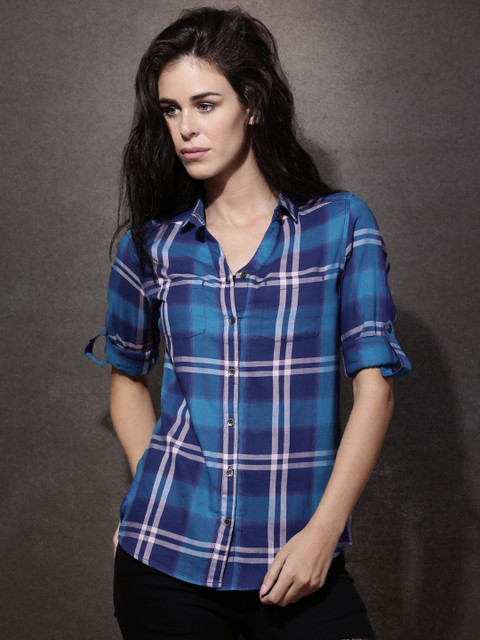 Roadster Women Blue Regular Fit Checked Casual Shirt
Roadster Women Blue Regular Fit Checked Casual Shirt