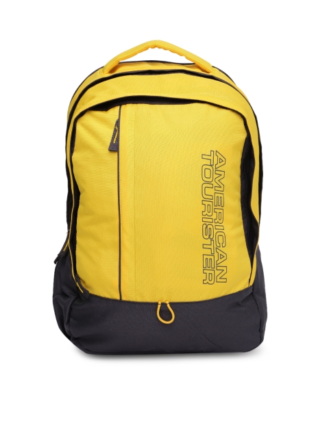 AMERICAN TOURISTER Unisex Yellow & Grey Backpack