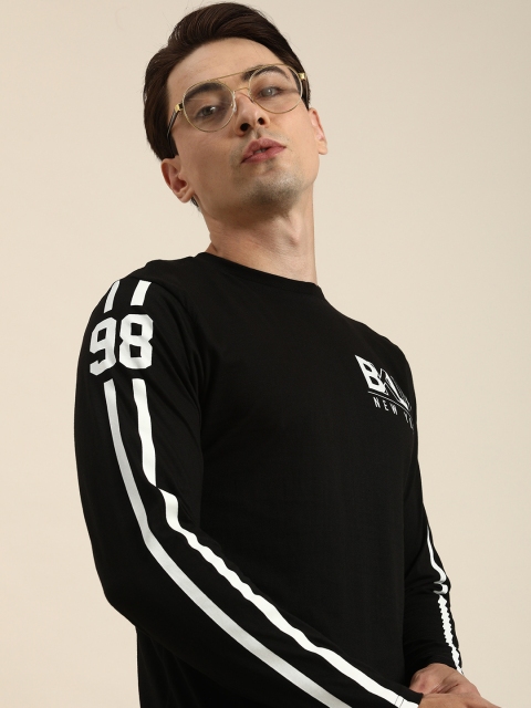 Moda Rapido Men Black Typography Printed Pure Cotton Casual Pure Cotton T-shirt With Side Stripes
Moda Rapido Men Black Typography Printed Pure Cotton Casual Pure Cotton T-shirt With Side Stripes