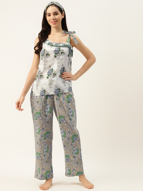DREAMSS BY SHILPA SHETTY Women White & Black Ethnic Motifs Print Pyjama Set with Headband
DREAMSS BY SHILPA SHETTY Women White & Black Ethnic Motifs Print Pyjama Set with Headband
