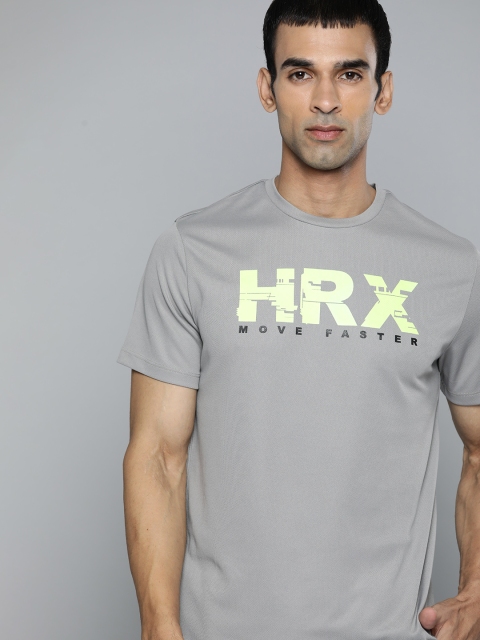HRX by Hrithik Roshan Men Grey & Fluorescent Green Printed Running Rapid-Dry T-shirt
HRX by Hrithik Roshan Men Grey & Fluorescent Green Printed Running Rapid-Dry T-shirt