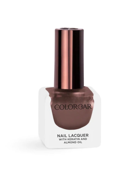 Colorbar Luxe Nail Lacquer with Keratin & Almond Oil - Brown Rum 577, Bronze
