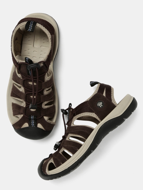 Roadster Men Brown & Beige Sports Sandals