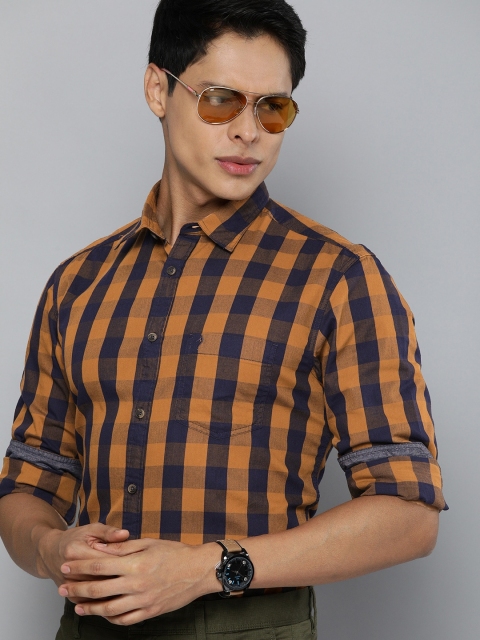 Indian Terrain Men Navy Blue & Mustard Yellow Slim Fit Buffalo Checks Checked Casual Shirt
Indian Terrain Men Navy Blue & Mustard Yellow Slim Fit Buffalo Checks Checked Casual Shirt