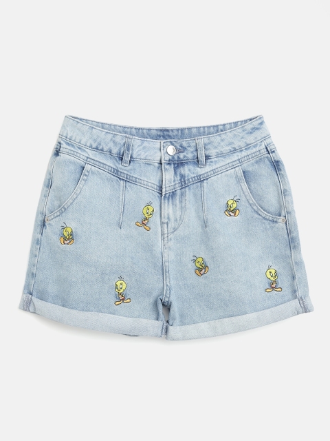 Marks & Spencer Girls Blue & Yellow Tweety Embroidered Pure Cotton Mid-Rise Denim Shorts
Marks & Spencer Girls Blue & Yellow Tweety Embroidered Pure Cotton Mid-Rise Denim Shorts