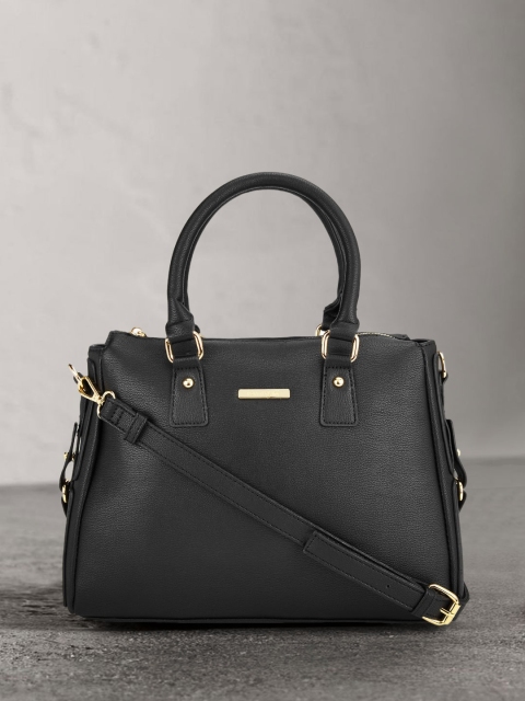 Forever Glam by Pantaloons Black Structured Handheld Bag