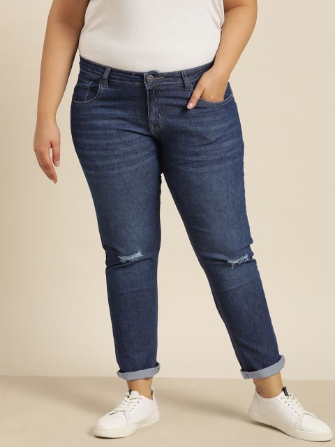 Sztori Women Plus Size Navy Blue Skinny Fit Mildly Distressed Light Fade Stretchable Jeans
Sztori Women Plus Size Navy Blue Skinny Fit Mildly Distressed Light Fade Stretchable Jeans