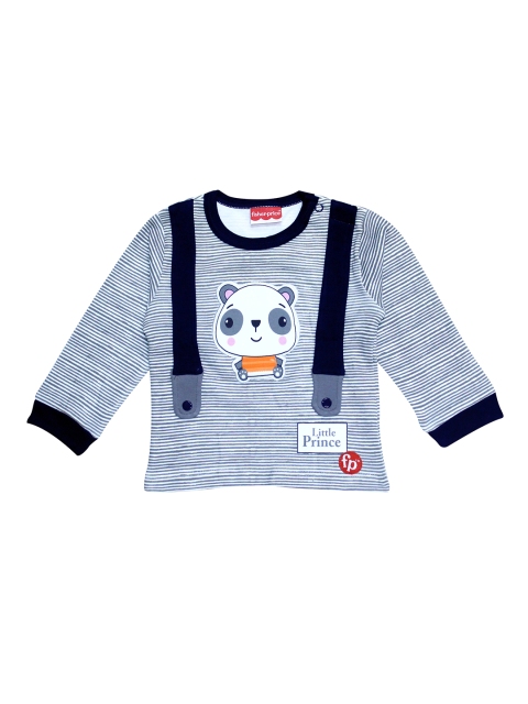 Fisher Price X Moms Love Infant Boys White & Grey Striped Panda Applique Cotton T-shirt
Fisher Price X Moms Love Infant Boys White & Grey Striped Panda Applique Cotton T-shirt