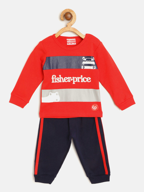 Fisher Price X Moms Love Boys Red & Navy Blue Pure Cotton Brand Logo Print Night Suit
Fisher Price X Moms Love Boys Red & Navy Blue Pure Cotton Brand Logo Print Night Suit
