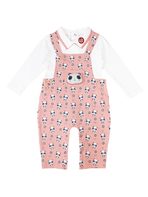 Fisher Price X Moms Love Infant Girls White & Peach-Coloured Cotton T-shirt & Dungarees
Fisher Price X Moms Love Infant Girls White & Peach-Coloured Cotton T-shirt & Dungarees