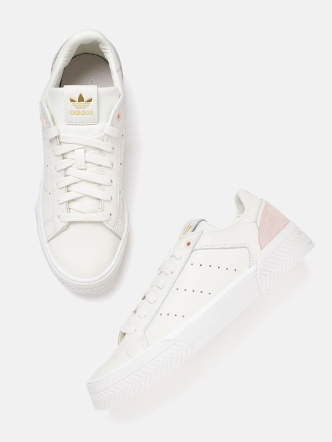 ADIDAS Originals Women Off-White Perforated Leather Court Tourino Sneakers Excluding Trims
ADIDAS Originals Women Off-White Perforated Leather Court Tourino Sneakers Excluding Trims