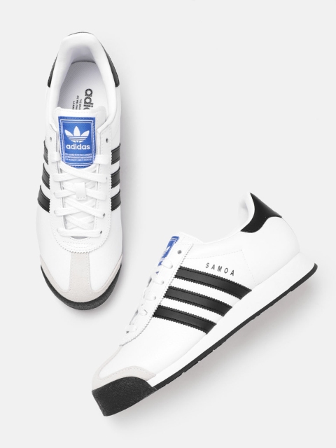 ADIDAS Originals Men White & Black Striped Detail Samoa Leather Sneakers Excluding Trims
ADIDAS Originals Men White & Black Striped Detail Samoa Leather Sneakers Excluding Trims