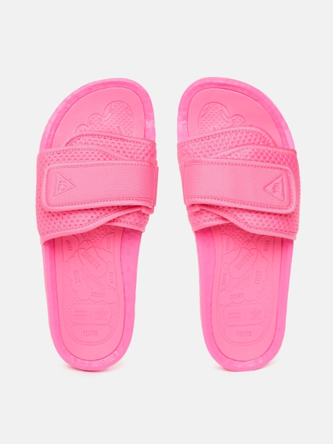 ADIDAS Originals Unisex Pink Perforated Pharrell Williams Chancletas HU Boost Sliders
ADIDAS Originals Unisex Pink Perforated Pharrell Williams Chancletas HU Boost Sliders