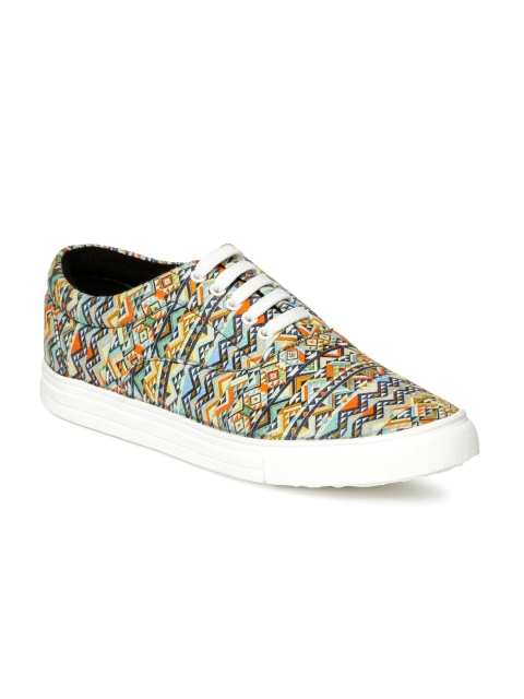 Franco Leone Men Multicoloured Printed Sneakers, Multi