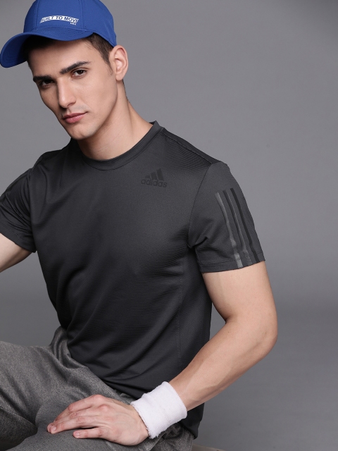 ADIDAS Men Charcoal Grey Aeroready 3 Stripes Prime Blue Self-Striped Training T-shirt
ADIDAS Men Charcoal Grey Aeroready 3 Stripes Prime Blue Self-Striped Training T-shirt