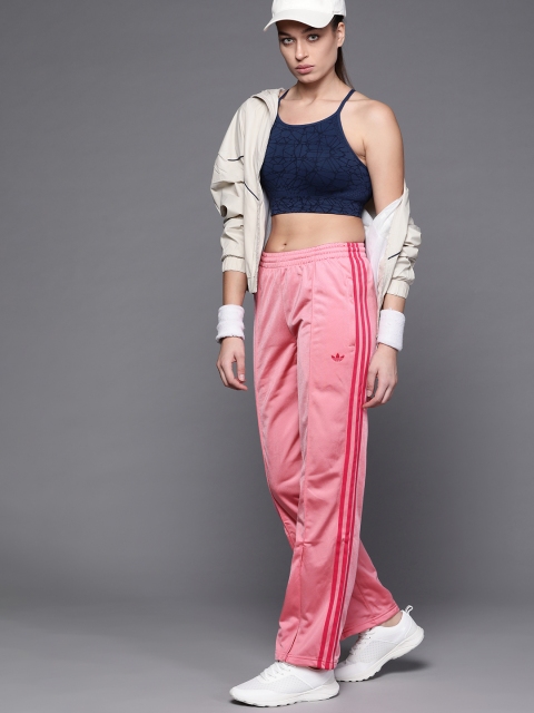 ADIDAS Originals Women Pink Solid Flared Firebird Sustainable Track Pants with Front-Zip Effect
ADIDAS Originals Women Pink Solid Flared Firebird Sustainable Track Pants with Front-Zip Effect