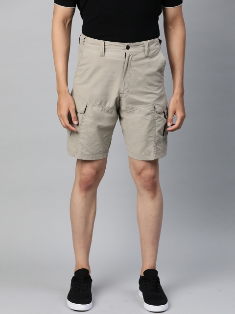 Marks & Spencer Men Taupe Mid-Rise Cargo Shorts