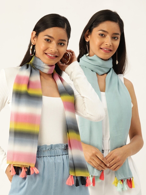 Trend Arrest Women Set of 2 Scarves, Multi