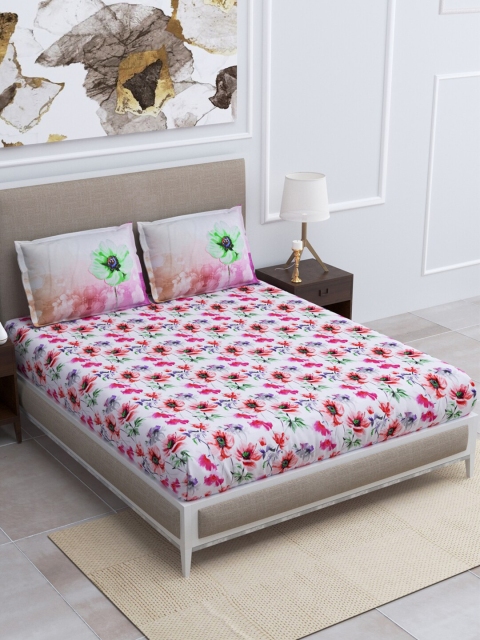 BOMBAY DYEING Off White & Red Floral 160 TC Cotton King Bedsheet with 2 Pillow Covers
BOMBAY DYEING Off White & Red Floral 160 TC Cotton King Bedsheet with 2 Pillow Covers