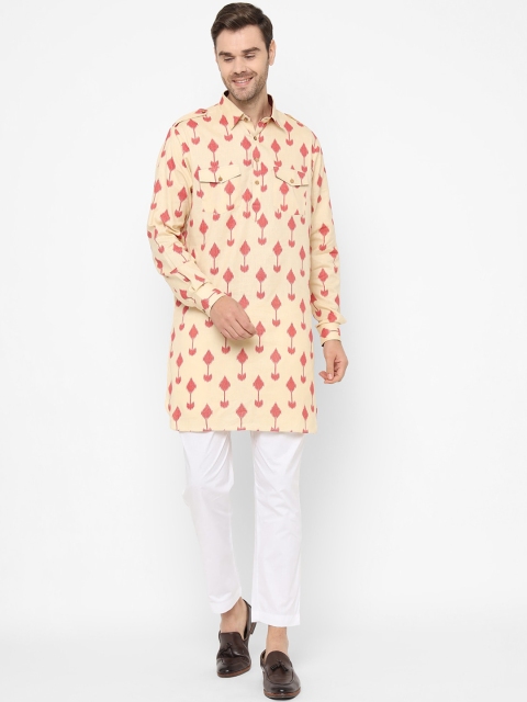 Chitwan Mohan Men Beige & White Ethnic Motifs Printed Pure Cotton Kurta with Pyjamas
Chitwan Mohan Men Beige & White Ethnic Motifs Printed Pure Cotton Kurta with Pyjamas