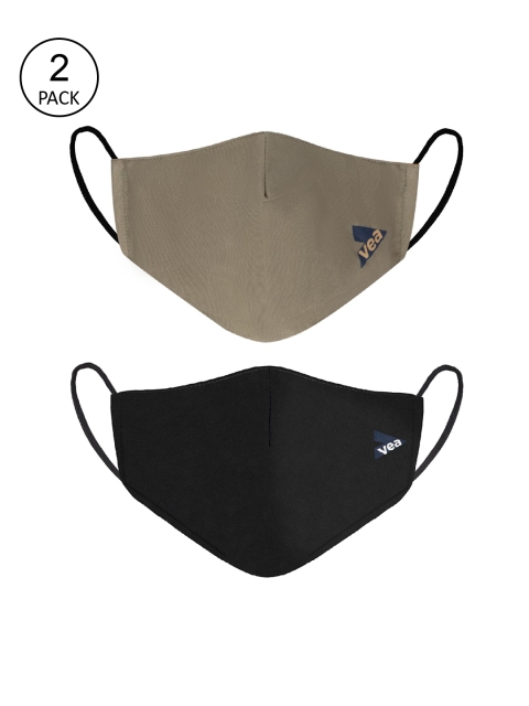 VEA Unisex Pack Of 2 Solid 3-Ply 5-Layered Cotton Reusable Protective Outdoor Masks, Beige
VEA Unisex Pack Of 2 Solid 3-Ply 5-Layered Cotton Reusable Protective Outdoor Masks, Beige