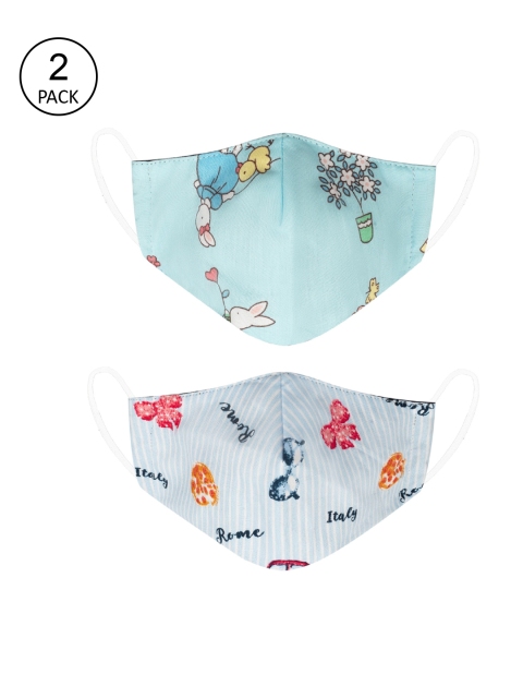 VEA Kids Pack Of 2 Printed 3-Ply 5 Layered Reusable Cotton Protective Outdoor Face Masks, Blue
VEA Kids Pack Of 2 Printed 3-Ply 5 Layered Reusable Cotton Protective Outdoor Face Masks, Blue