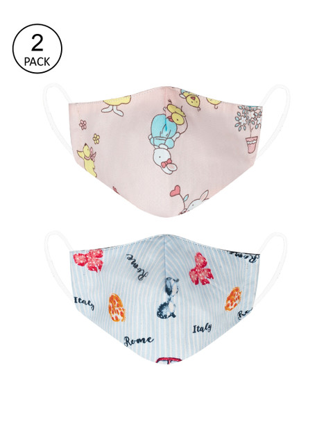 VEA Kids Pack Of 2 Printed 3-Ply 5 Layered Reusable Cotton Protective Outdoor Face Masks, Pink
VEA Kids Pack Of 2 Printed 3-Ply 5 Layered Reusable Cotton Protective Outdoor Face Masks, Pink