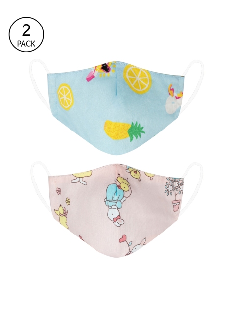 VEA Kids Pack Of 2 Printed 3-Ply 5-Layered Reusable Cotton Protective Outdoor Face Masks, Pink
VEA Kids Pack Of 2 Printed 3-Ply 5-Layered Reusable Cotton Protective Outdoor Face Masks, Pink