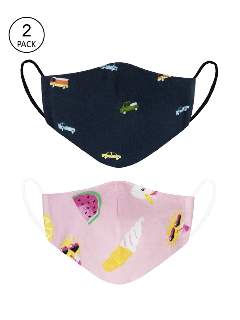 VEA Kids Pack Of 2 Printed 3-Ply 5-Layered Reusable Premium Cotton Protective Outdoor Face Masks, Navy blue
VEA Kids Pack Of 2 Printed 3-Ply 5-Layered Reusable Premium Cotton Protective Outdoor Face Masks, Navy blue