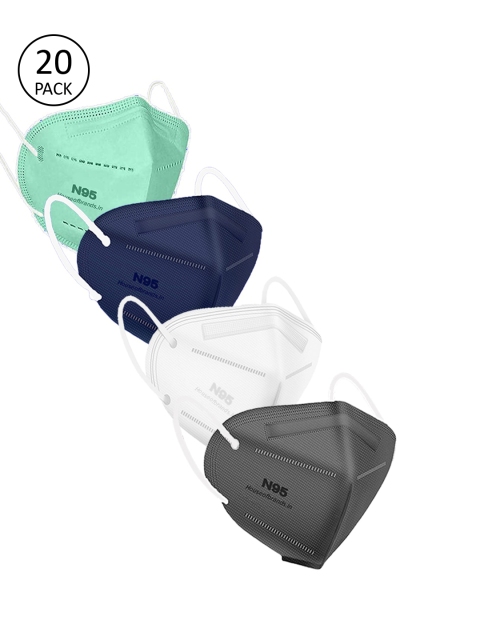 Swiss Design Women Pack Of 20 Solid 5-Ply Disposable Outdoor Anti-Pollution N95 Masks, Multi
Swiss Design Women Pack Of 20 Solid 5-Ply Disposable Outdoor Anti-Pollution N95 Masks, Multi
