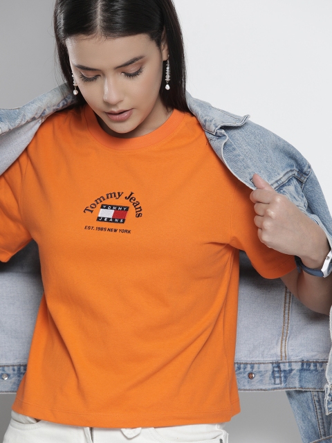 Tommy Hilfiger Women Orange BXY CROP TIMELESS Brand Logo Pure Organic Cotton T-shirt
Tommy Hilfiger Women Orange BXY CROP TIMELESS Brand Logo Pure Organic Cotton T-shirt