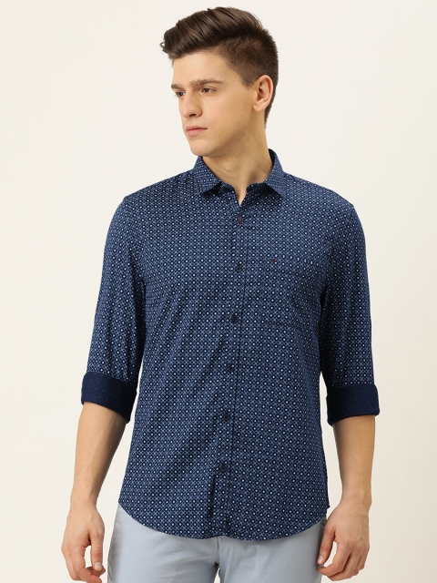 Peter England Casuals Men Navy Blue Slim Fit Pure Cotton Geometric Print Casual Shirt
Peter England Casuals Men Navy Blue Slim Fit Pure Cotton Geometric Print Casual Shirt
