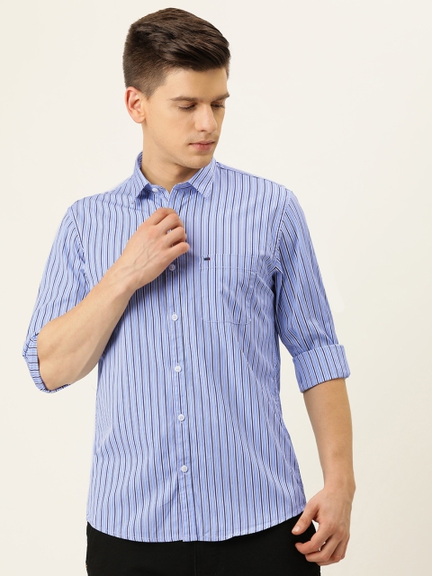 Peter England Casuals Men Blue & White Slim Fit Multi Stripes Pure Cotton Casual Shirt
Peter England Casuals Men Blue & White Slim Fit Multi Stripes Pure Cotton Casual Shirt