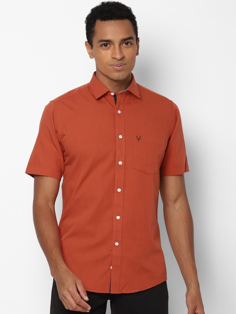 Allen Solly Men Orange Casual Shirt