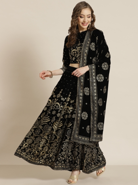 Juniper Black & Golden Printed Foil Print Ready to Wear Lehenga & Blouse With Dupatta
Juniper Black & Golden Printed Foil Print Ready to Wear Lehenga & Blouse With Dupatta