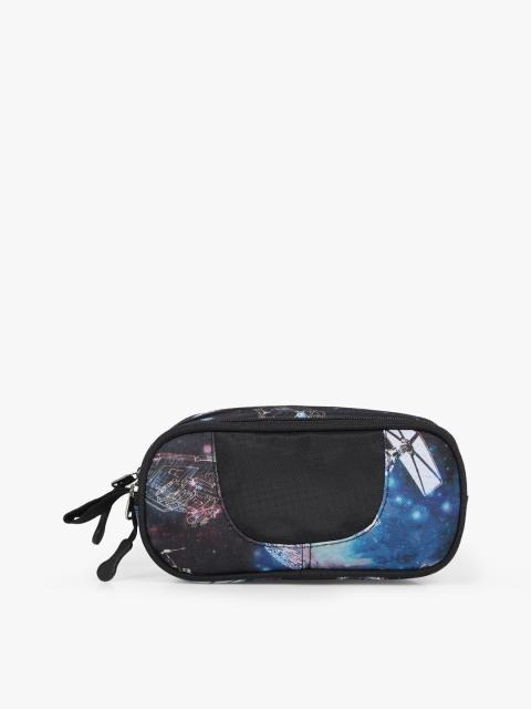 Toniq Kids Black & Navy Blue Printed Pencil Pouch