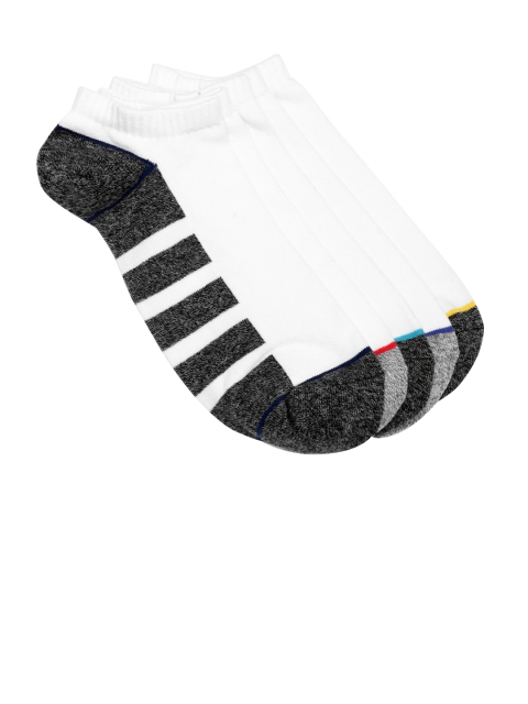 Marks & Spencer Men Pack of 5 White & Charcoal Grey Striped Ankle Length Sustainable Socks
Marks & Spencer Men Pack of 5 White & Charcoal Grey Striped Ankle Length Sustainable Socks