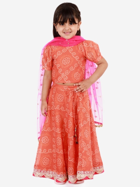 Lil Peacock Girls Orange & Off White Printed Ready to Wear Lehenga & Blouse With Dupatta
Lil Peacock Girls Orange & Off White Printed Ready to Wear Lehenga & Blouse With Dupatta