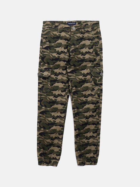 Crimsoune Club Boys Olive Green & Green Camouflage Printed Slim Fit Joggers Trousers
Crimsoune Club Boys Olive Green & Green Camouflage Printed Slim Fit Joggers Trousers