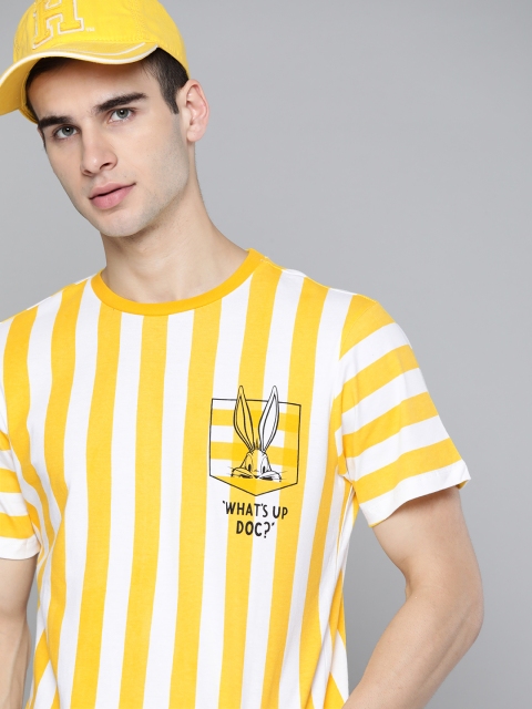 Kook N Keech Looney Tunes Men Yellow White Pure Cotton Striped Bugs Bunny Print Pure Cotton T-shirt
Kook N Keech Looney Tunes Men Yellow White Pure Cotton Striped Bugs Bunny Print Pure Cotton T-shirt